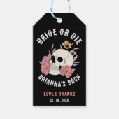 Junggeselinnen-Abschied mit schwarzem Retroschädel Geschenkanhänger (Vorderseite)