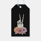 Junggeselinnen-Abschied mit schwarzem Retroschädel Geschenkanhänger (Rückseite)