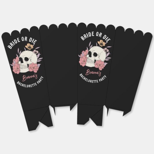 Junggeselinnen-Abschied mit schwarzem Retroschädel Geschenkschachtel (Ungeklappt)