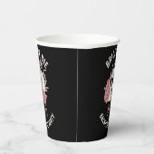 Junggeselinnen-Abschied mit schwarzem Retroschädel Pappbecher (Rechts)