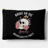 Junggeselinnen-Abschied mit schwarzem Retroschädel Zubehörtasche (Vorderseite)