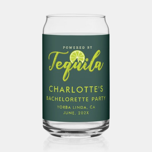 Junggeselinnen-Abschied mit Tequila Keepake Dosenglas (Vorderseite)