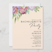 Junggeselinnen-Abschied mit tropischem Blumenmuste Einladung (Vorderseite)