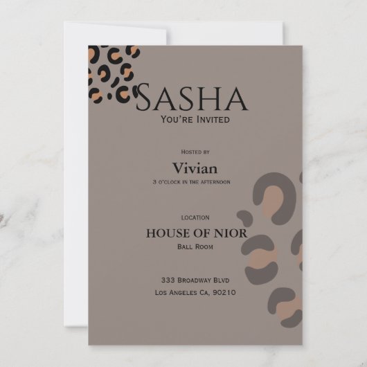 Junggeselinnen-Abschied Mode Diva Magazin Einladung (Rückseite)