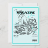 Junggeselinnen-Abschied Mode Diva Magazin Einladung (Vorderseite)