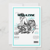 Junggeselinnen-Abschied Mode Diva Magazin Einladung (Vorderseite)