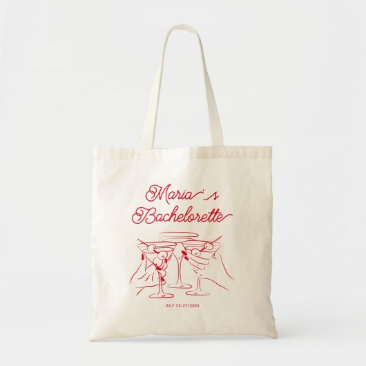Junggeselinnen-Abschied Modern Tragetasche (Vorne)