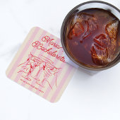 Junggeselinnen-Abschied Modernes Rosa Getränkeuntersetzer