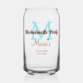 Junggeselinnen-Abschied Monogramm Name Datum angeb Dosenglas (Rückseite)
