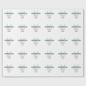 Junggeselinnen-Abschied Monogramm Name Datum angeb Geschenkpapier (Flach)