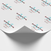 Junggeselinnen-Abschied Monogramm Name Datum angeb Geschenkpapier (Ecke)