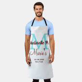 Junggeselinnen-Abschied Monogramm Name Datum angeb Schürze (Getragen)