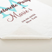 Junggeselinnen-Abschied Monogramm Name Datum angeb Sherpadecke (3/4)