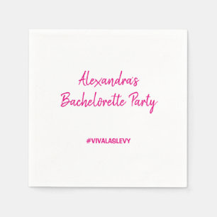Junggeselinnen-Abschied Napkins mit Hashtag Pink Serviette