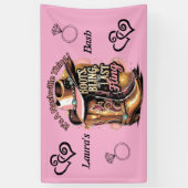 Junggeselinnen-Abschied Nashville - Stiefel und Bl Banner (Vertikal)