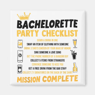 Junggeselinnen-Abschied Naughty Games Checklist Br Magnet