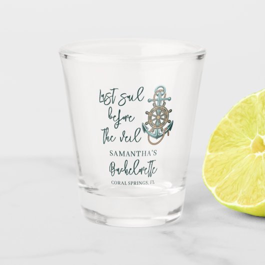 Junggeselinnen-Abschied Nautic letzte Segel vor de Schnapsglas (Vorderseite)