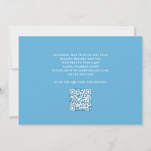 Junggeselinnen-Abschied Niedlicher Wellness-Center Einladung (Rückseite)