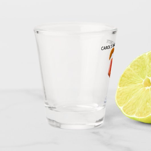 Junggeselinnen-Abschied orange aperol Spritz Cockt Schnapsglas (Links)