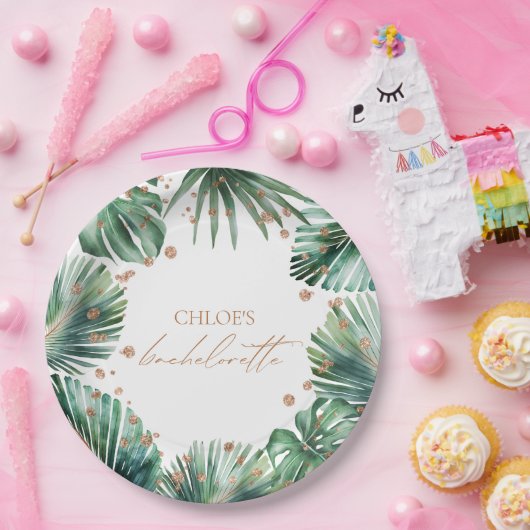 Junggeselinnen-Abschied-Papierplatte für tropische Pappteller (Party)