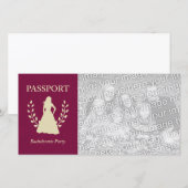 Junggeselinnen-Abschied Pass (Vorne/Hinten)