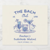 Junggeselinnen-Abschied Personalisiert Champagnerl Schaumweinetikett (Einzelnes Label)