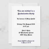 Junggeselinnen-Abschied Personalisierte Ankündigun Einladung (Rückseite)