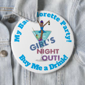 Junggeselinnen-Abschied Pinback Button, 6 HUGE Button (Beispiel)