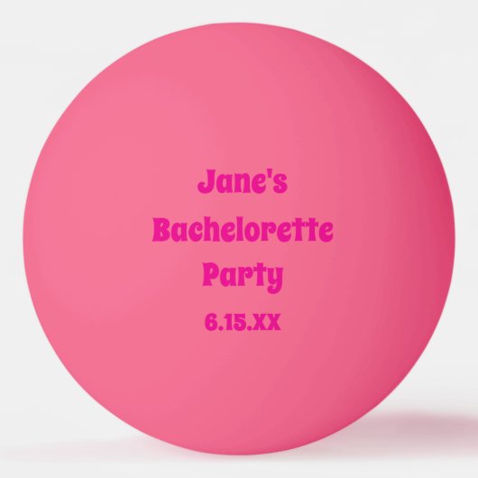 Junggeselinnen-Abschied Ping Pong Balls Tischtennisball (Vorderseite)