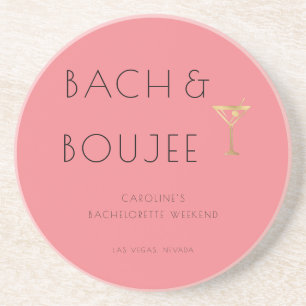 Junggeselinnen-Abschied Pink Bach und Boujee Getränkeuntersetzer