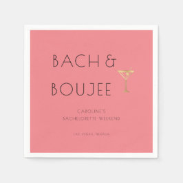 Junggeselinnen-Abschied Pink Bach und Boujee Serviette
