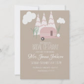 Junggeselinnen-Abschied Pink Camper Mountain Einladung (Vorderseite)