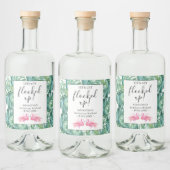 Junggeselinnen-Abschied Pink Flaming Alkoholflaschenetikett (Flaschen)