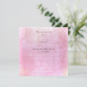 Junggeselinnen-Abschied Pink Powder Pastel Wasserf Einladung (Stehend Vorderseite)
