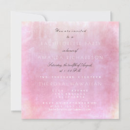 Junggeselinnen-Abschied Pink Powder Pastel Wasserf Einladung