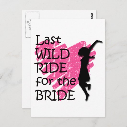 Junggeselinnen-Abschied Postkarte (Vorne/Hinten)