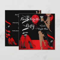 Junggeselinnen-Abschied Red Black Shoe High Heels 