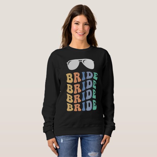 Junggeselinnen-Abschied Retro Bride Sweatshirt (Vorne ganz)