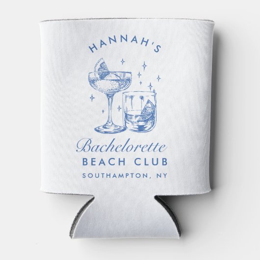 Junggeselinnen-Abschied Retro Cocktail Blue Bridge Dosenkühler (Vorderseite)