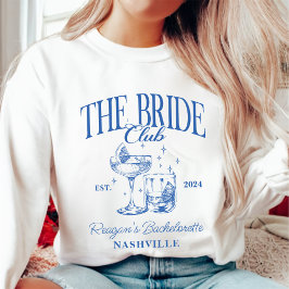 Junggeselinnen-Abschied Retro Cocktail Blue Bridge Sweatshirt