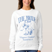 Junggeselinnen-Abschied Retro Cocktail Blue Bridge Sweatshirt (Vorderseite)