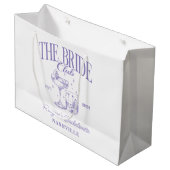Junggeselinnen-Abschied Retro Cocktail Lila Bridge Große Geschenktüte (Vorderseite Schrägansicht)