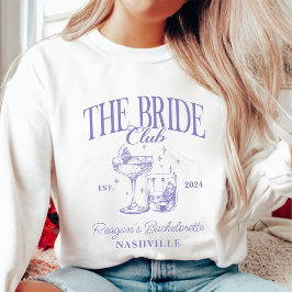 Junggeselinnen-Abschied Retro Cocktail Lila Bridge Sweatshirt