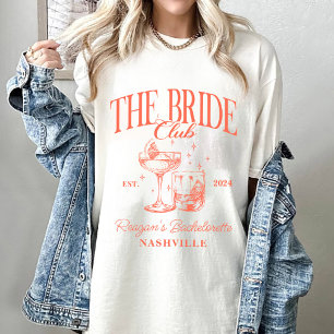 Junggeselinnen-Abschied Retro Cocktail Orange Brid T-Shirt