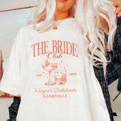 Junggeselinnen-Abschied Retro Cocktail Orange Brid T-Shirt