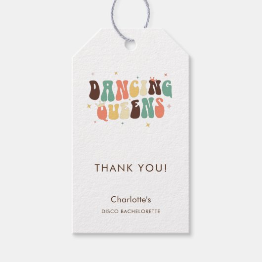 Junggeselinnen-Abschied Retro Disco Custom Geschenkanhänger (Vorderseite)