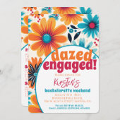 Junggeselinnen-Abschied Retro getanzt und Verlobt Einladung (Vorne/Hinten)