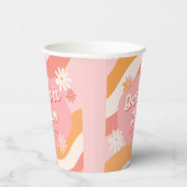 Junggeselinnen-Abschied Retro Rosa Betrunken in Li Pappbecher (Rechts)