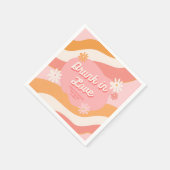 Junggeselinnen-Abschied Retro rosa Betrunken in Li Serviette (Ecke)