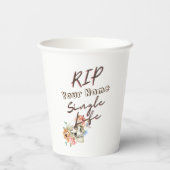 Junggeselinnen-Abschied RIP Single Lebenslauf schä Pappbecher (Rückseite)